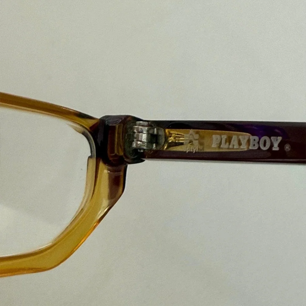 Vintage Playboy Eyeglass Frames 4547 Austria Half Frame Brown‎ 51-23